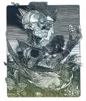 De Hermann Hesse I. Aguafuerte, 26 x 21 cm. 1988